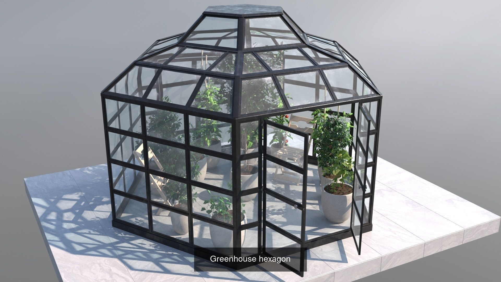 greenhouse set  3D Model Collection_4