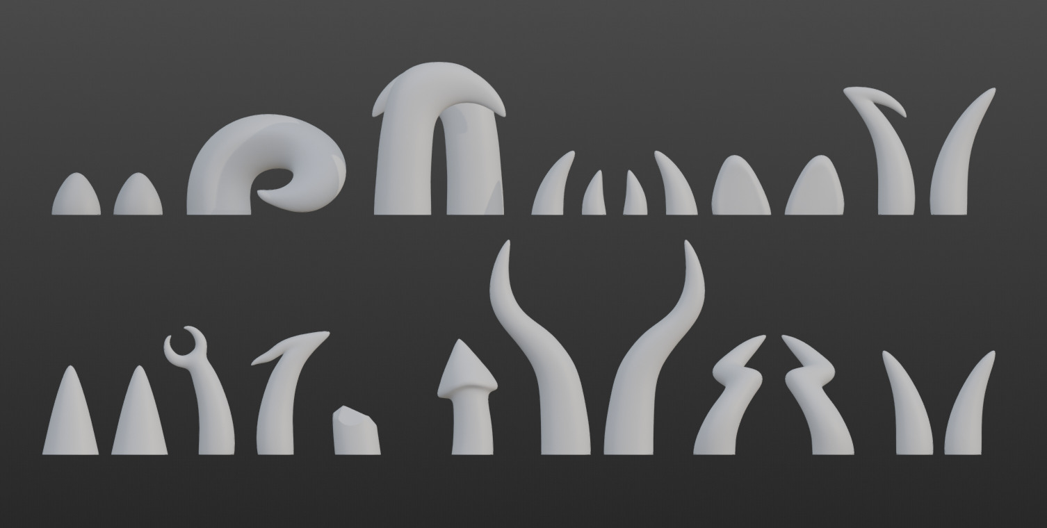 Troll Cosplay Horns 3D print model_3