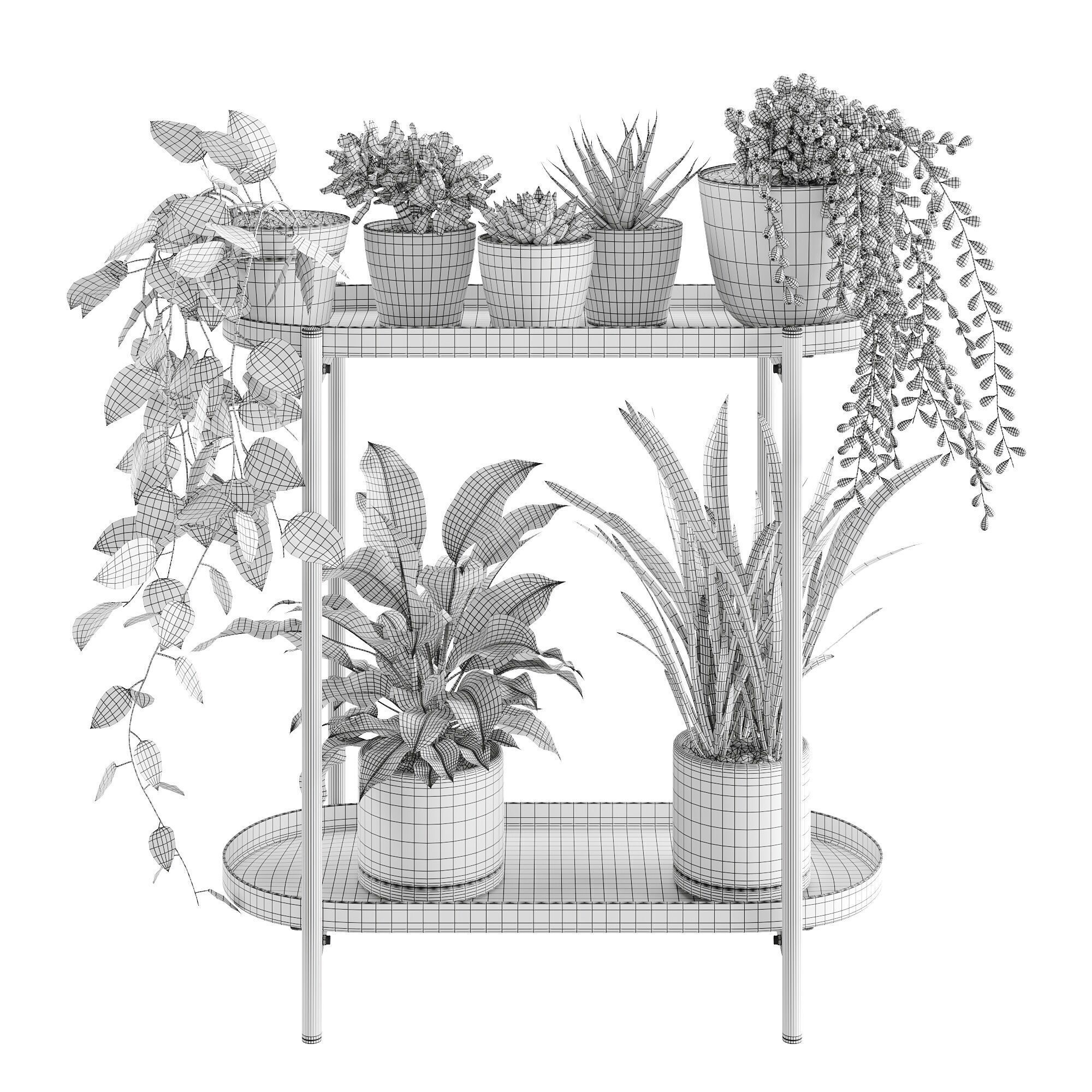 Houseplant 88 Olivblad plant stand 3D model_1