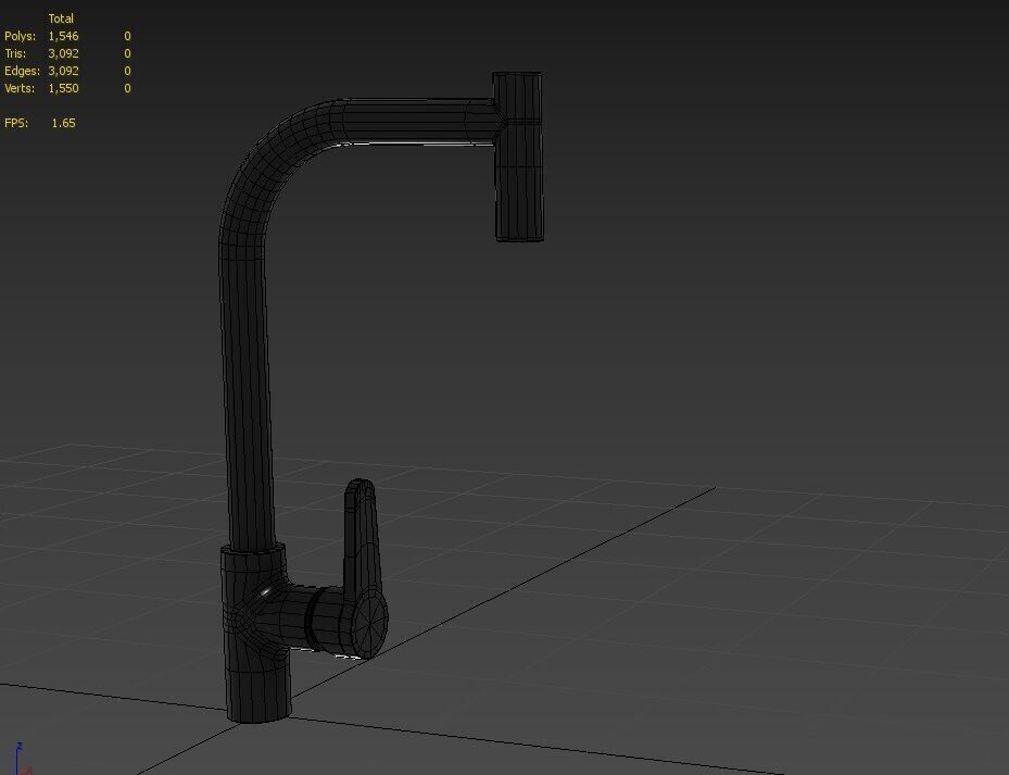 Faucet M13 Low-poly 3D model_6