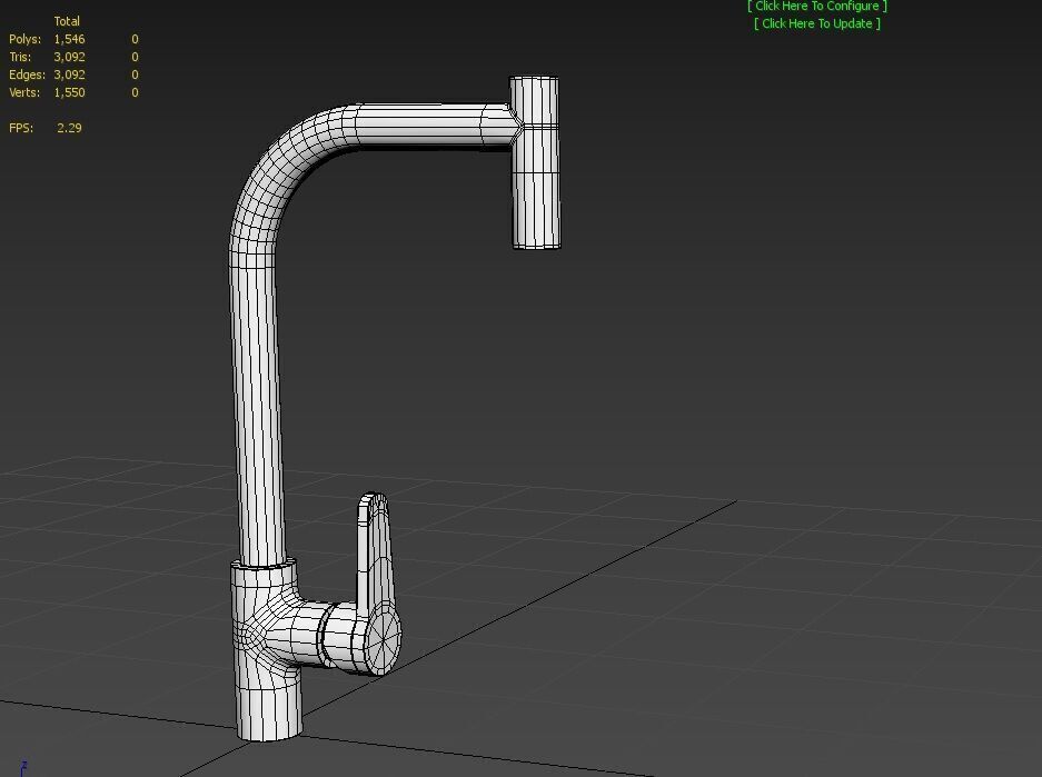 Faucet M13 Low-poly 3D model_5