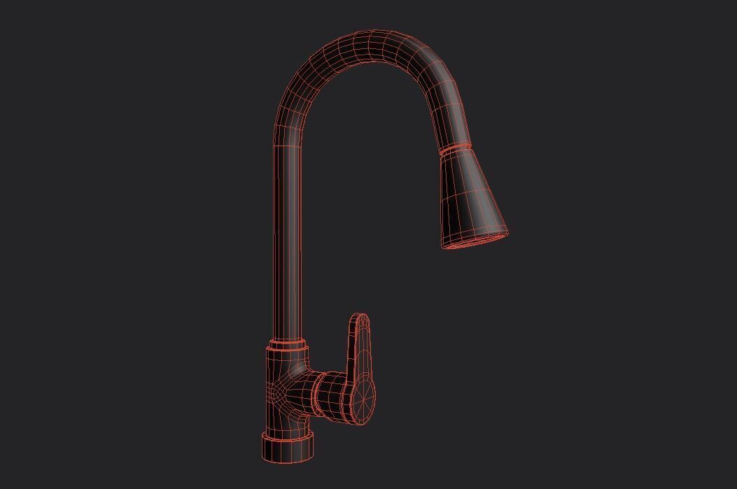 Faucet M14 Low-poly 3D model_1