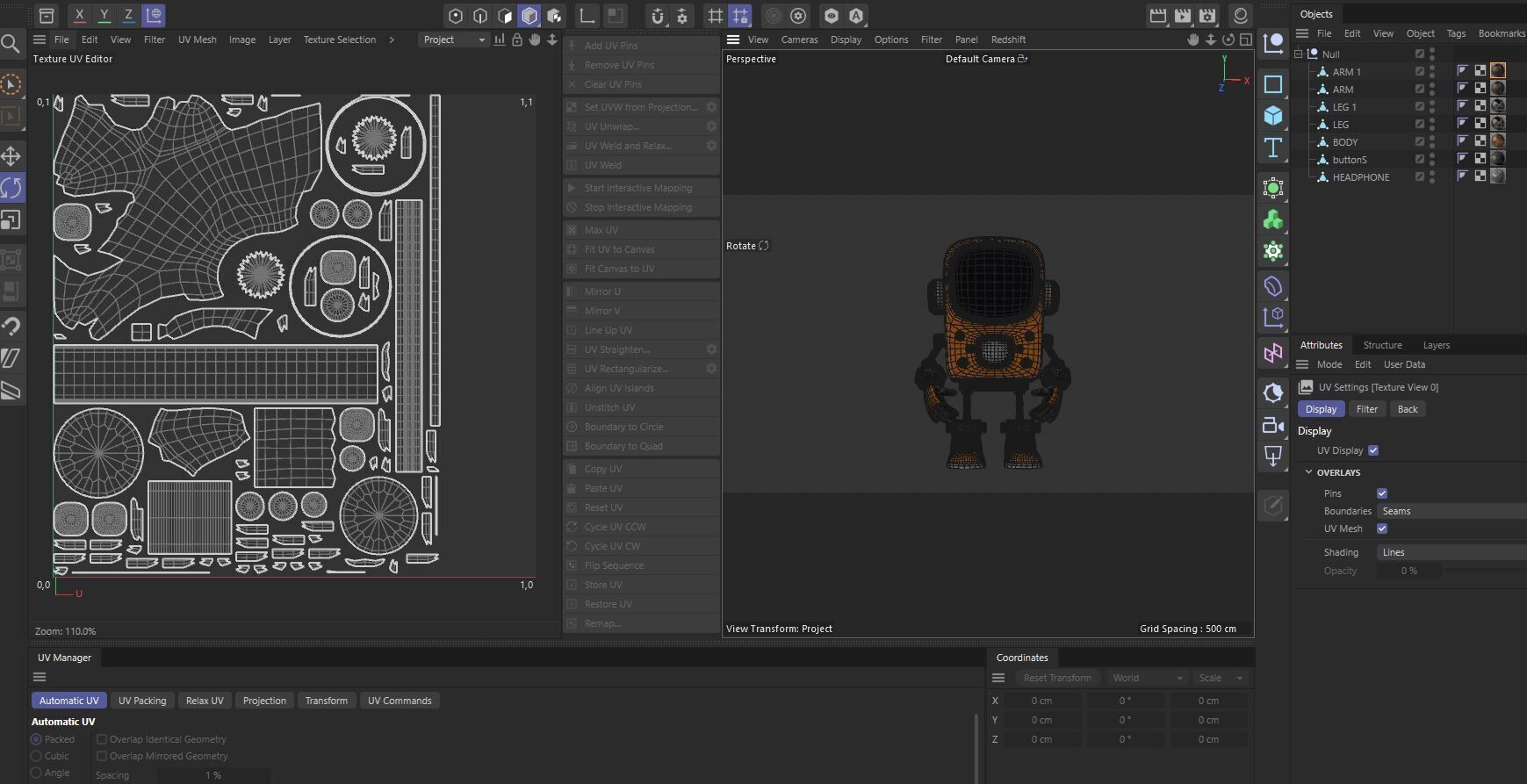 Retro Phoned Head Cute Robot Low-poly 3D model_11