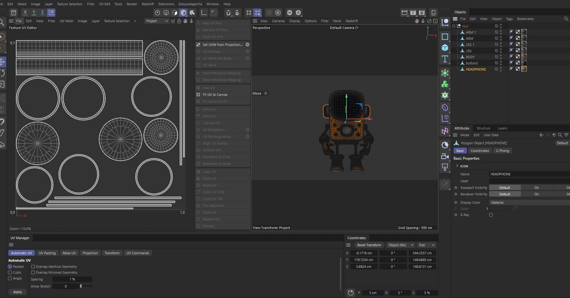Retro Phoned Head Cute Robot Low-poly 3D model_15