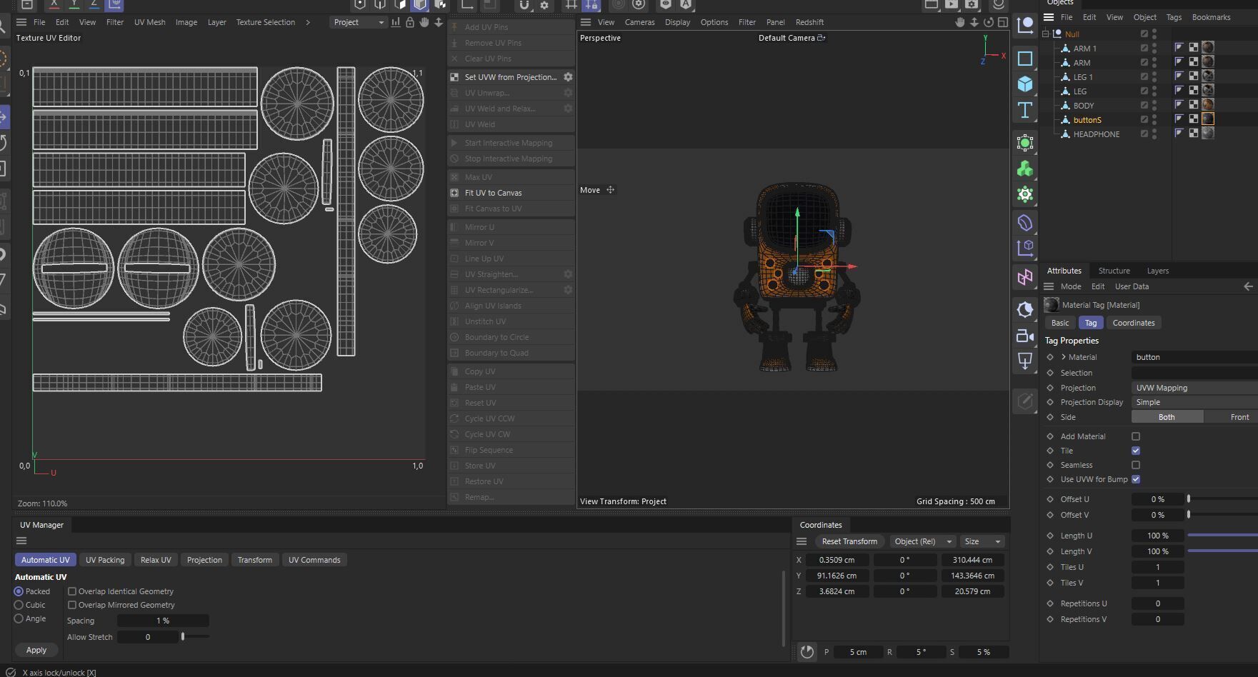 Retro Phoned Head Cute Robot Low-poly 3D model_14