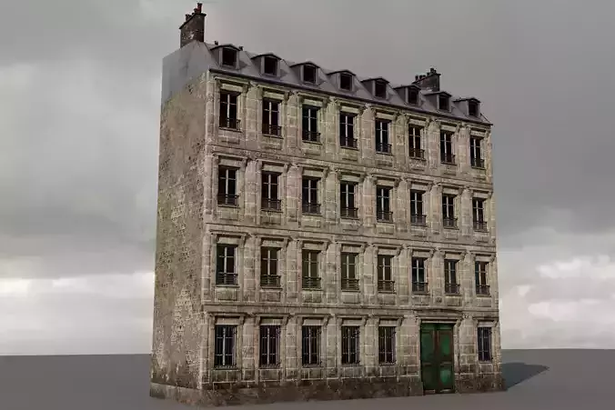 Paris Old Building Middle