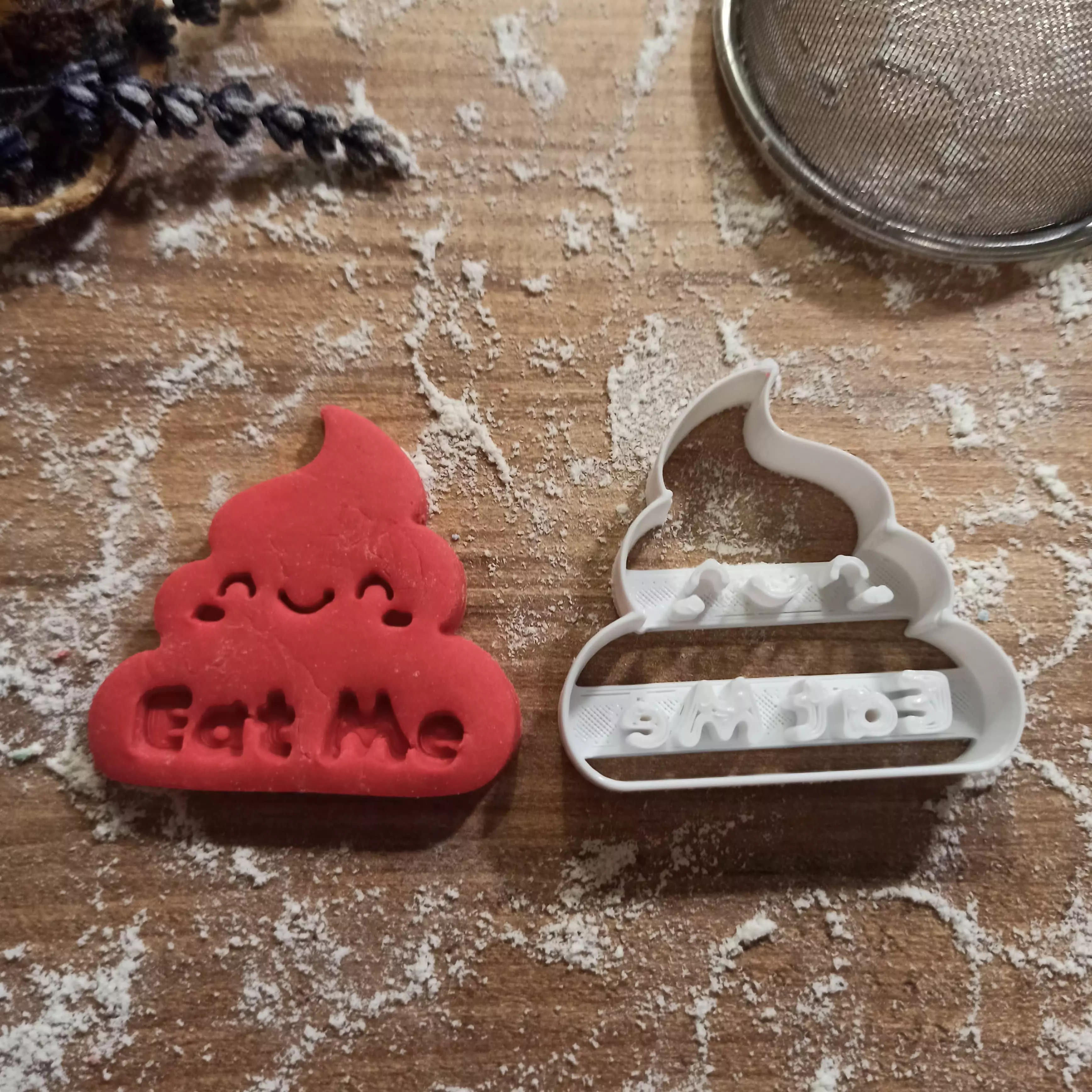 Funny Poop Emoji Cookie Cutter - Eat Me - Shit - Poo Emoji Gift 3D print model_0
