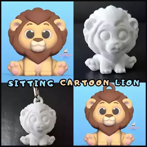 Sitting Cartoon Lion
