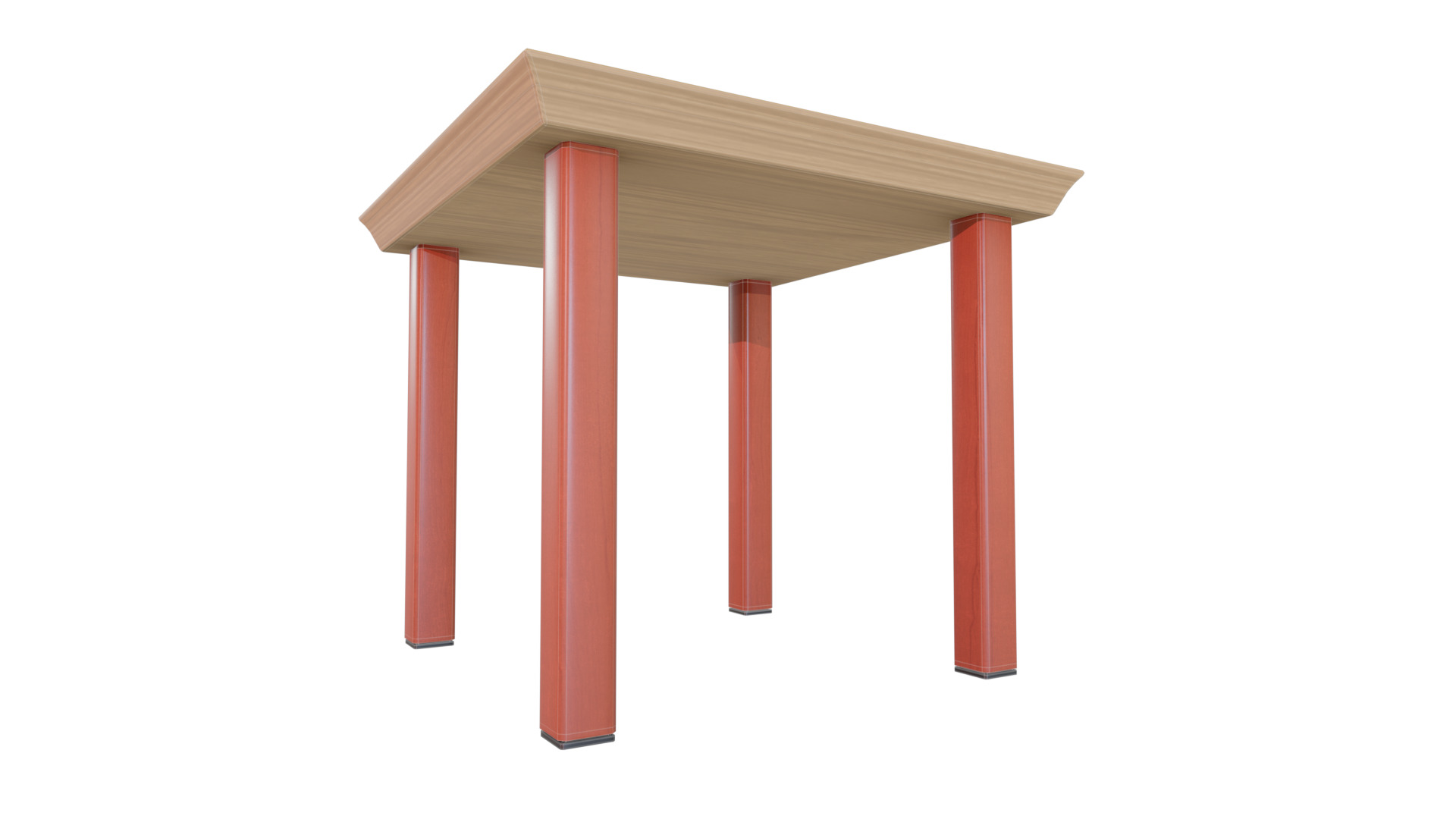 Outdoor Table Low-poly 3D model_4