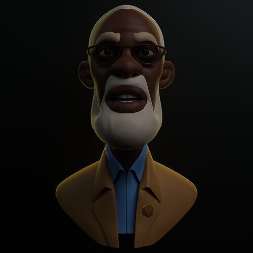 Stylized Old Man 3D model