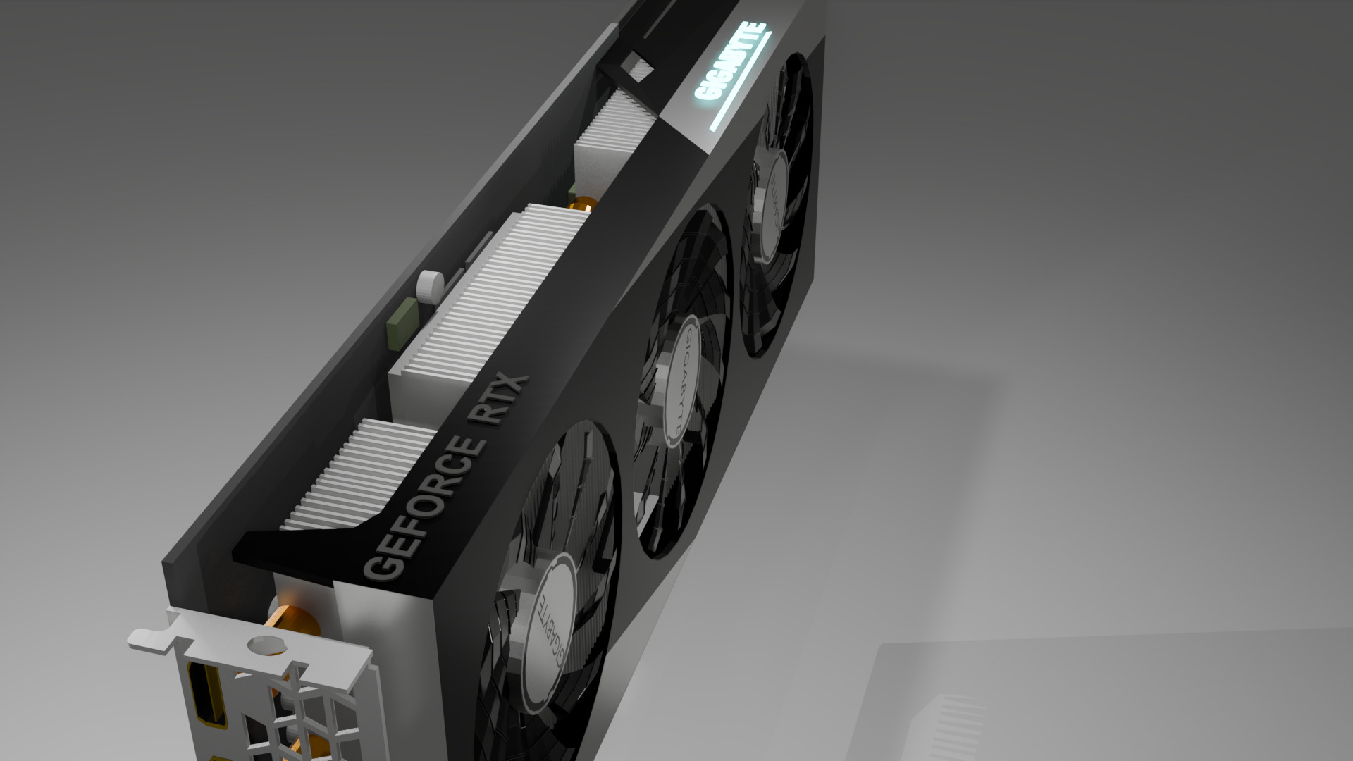 3D model Nvidia Geforce RTX 3060 12GB Gigabyte Gaming OC VR / AR 
