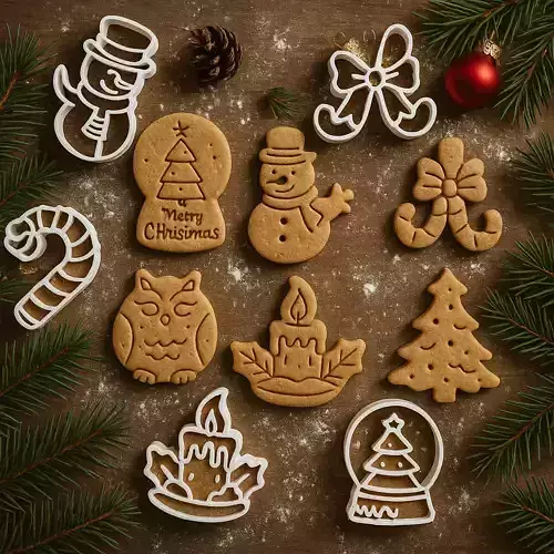 6 pcs Christmas Cookie Cutter - Mini Bundle Cute Cutters 3D print model 6 pcs Christmas Cookie Cutter - Mini Bundle Cute Cutters 3D print model