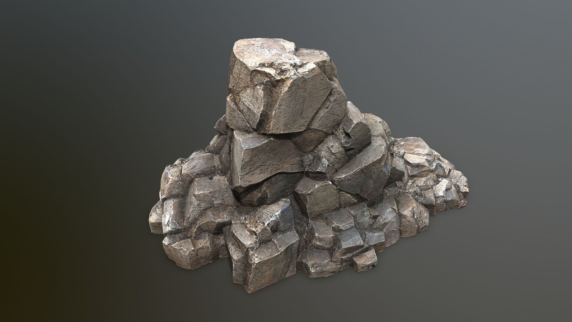 Cliff Mountain Low-poly 3D model_4