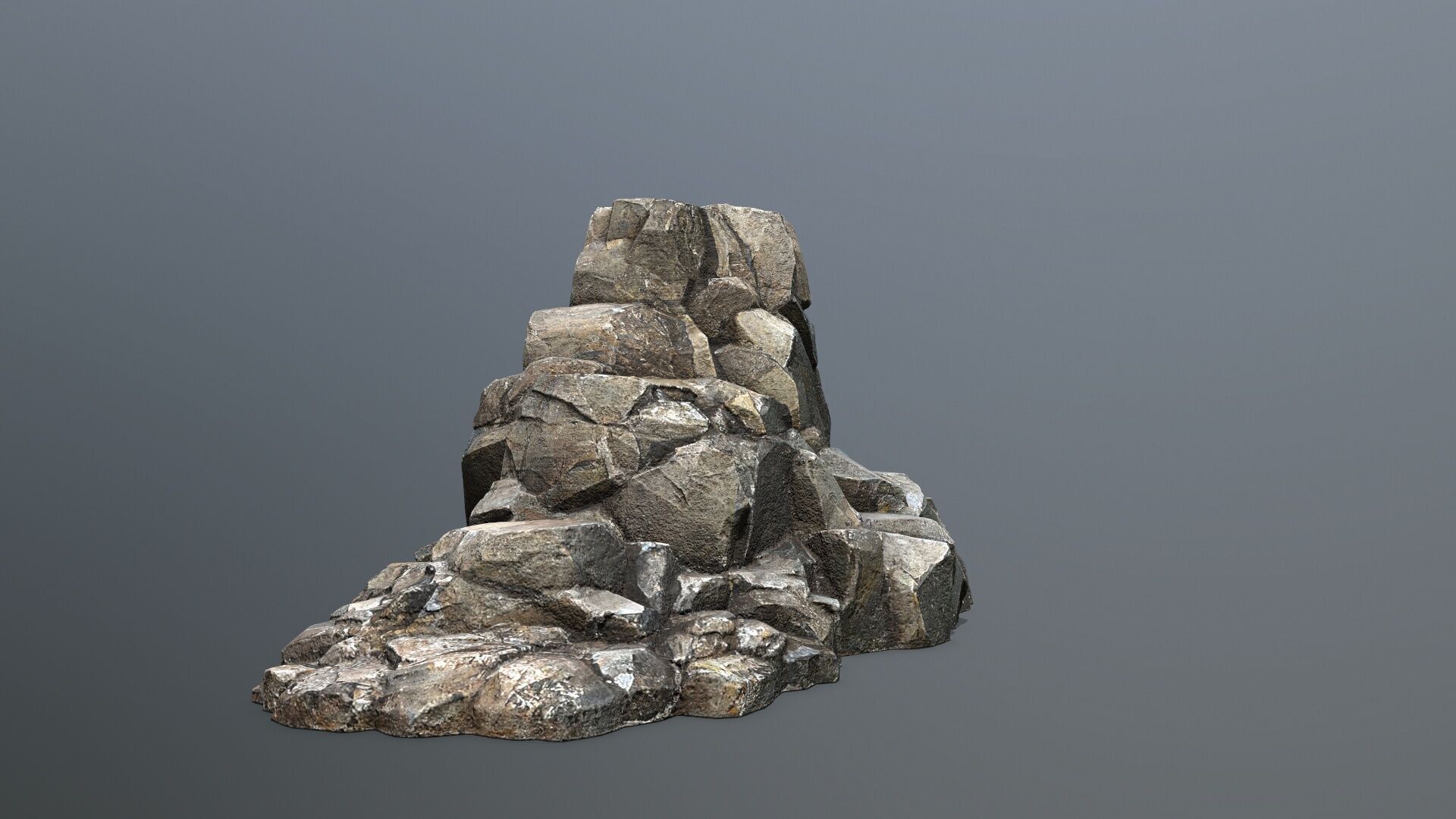 Cliff Mountain Low-poly 3D model_1