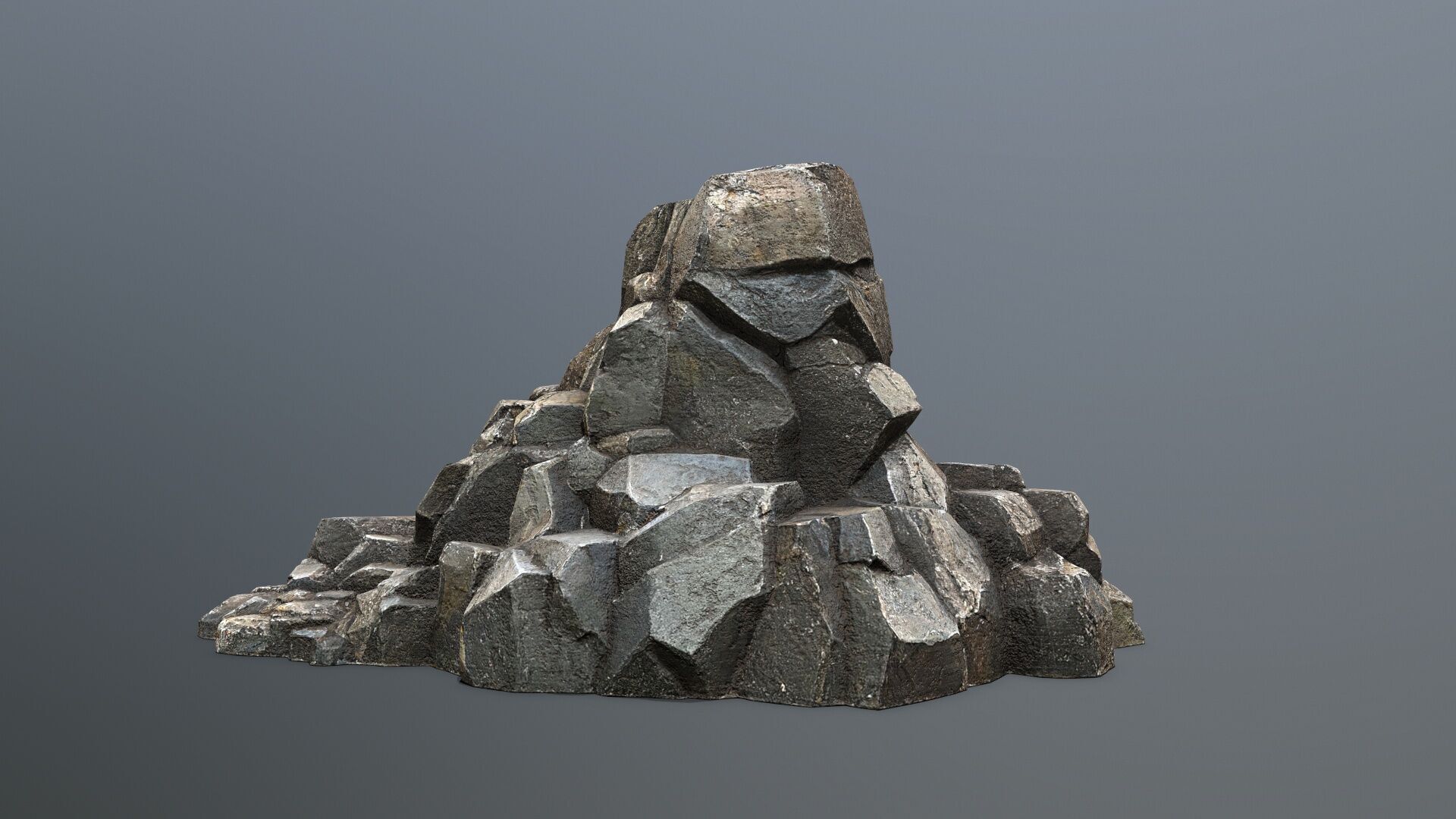 Cliff Mountain Low-poly 3D model_2