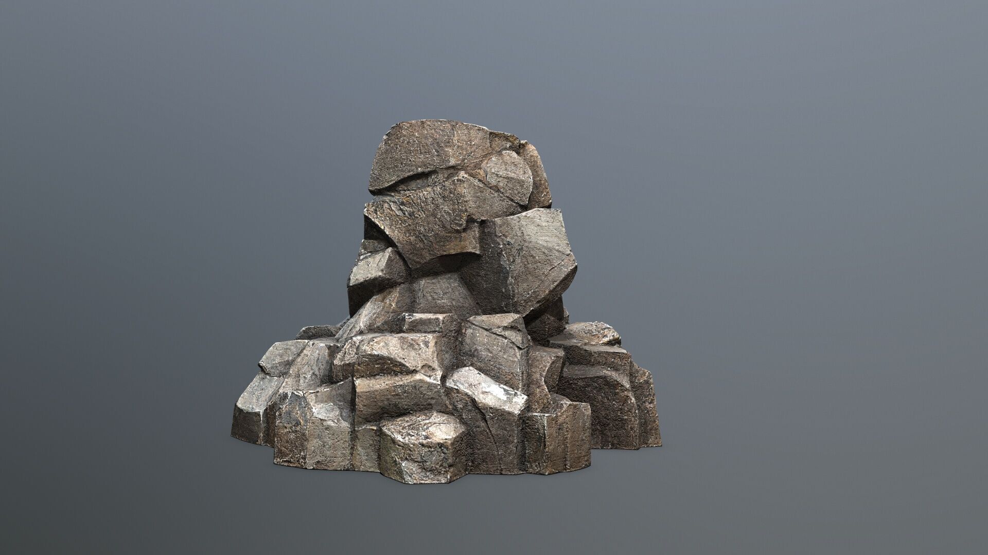 Cliff Mountain Low-poly 3D model_3