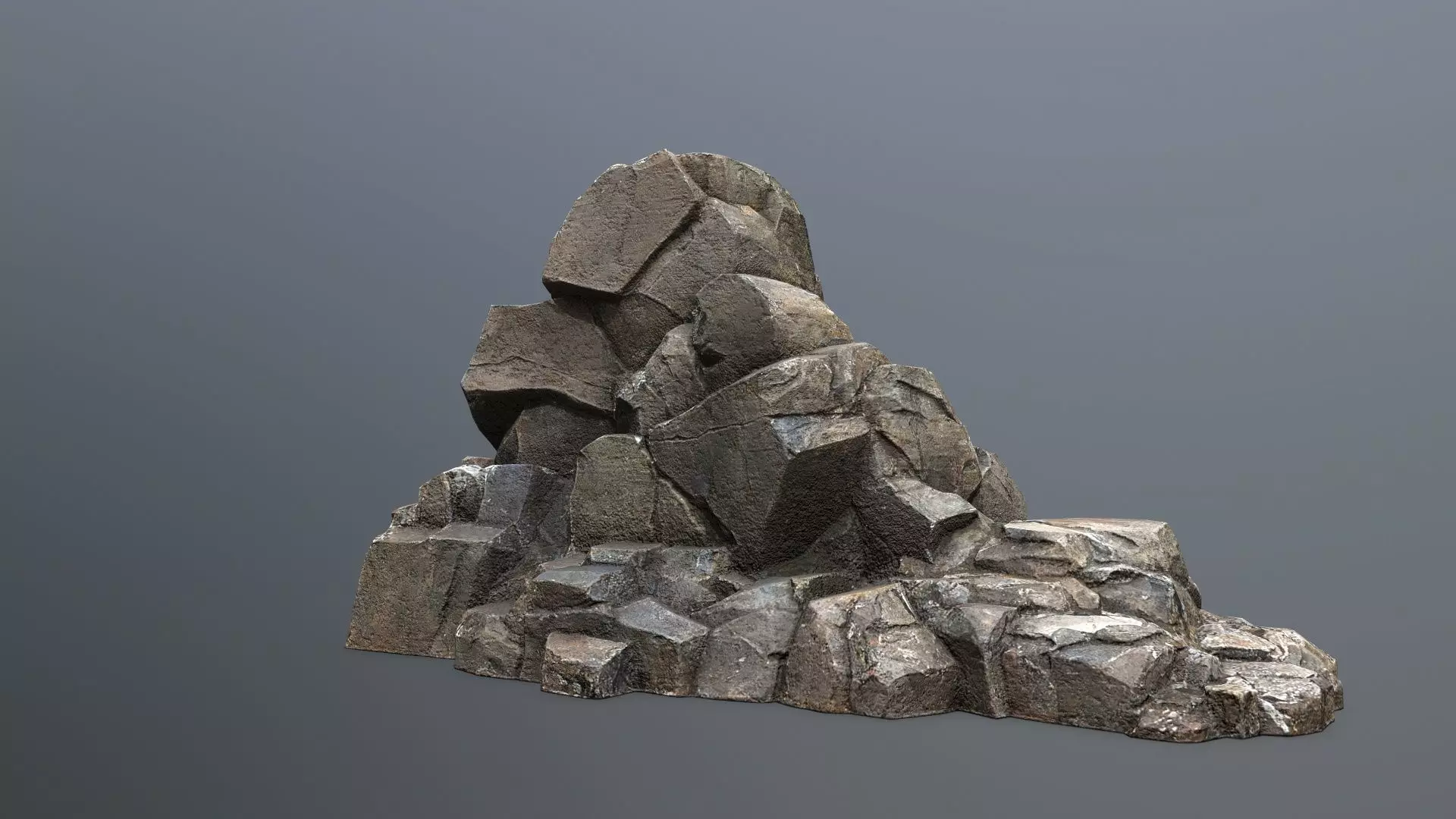 Cliff Mountain Low-poly 3D model_0