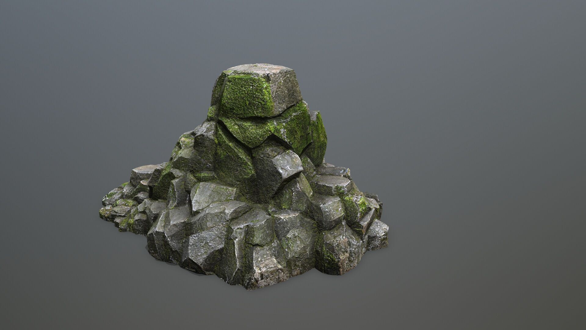 cliff rocks Low-poly 3D model_12