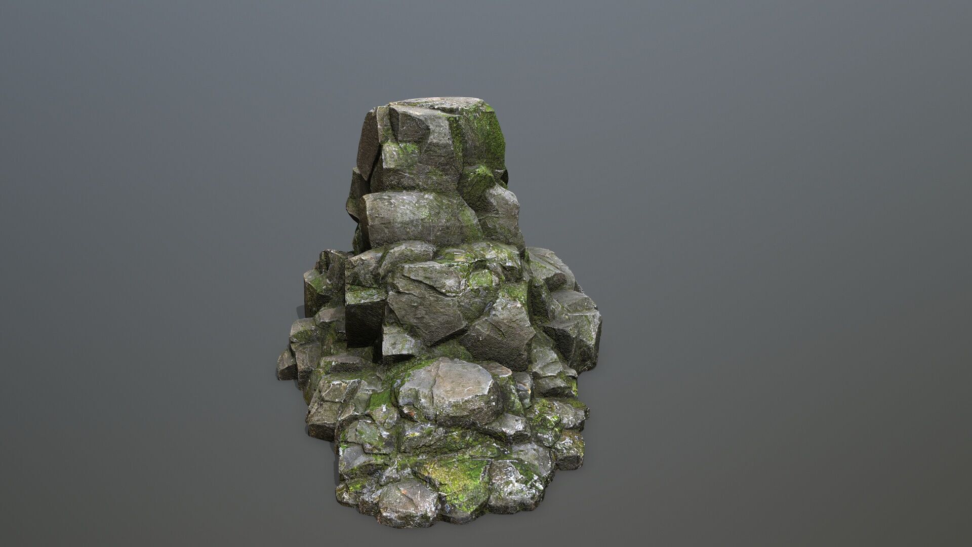 cliff rocks Low-poly 3D model_15