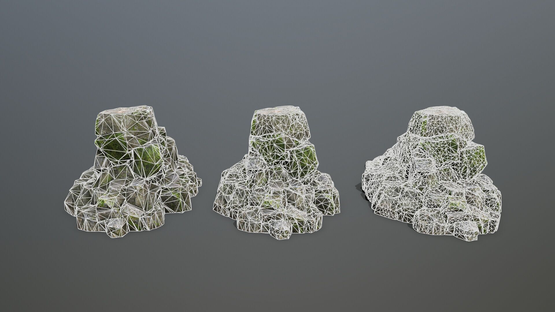 cliff rocks Low-poly 3D model_22