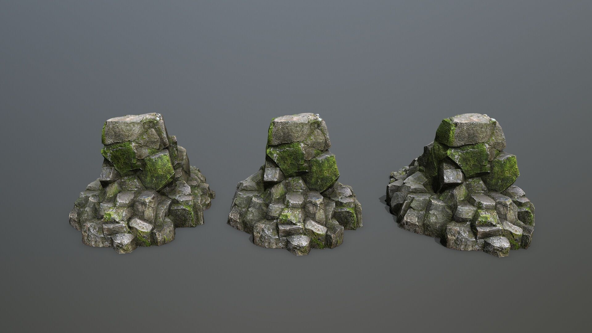 cliff rocks Low-poly 3D model_20