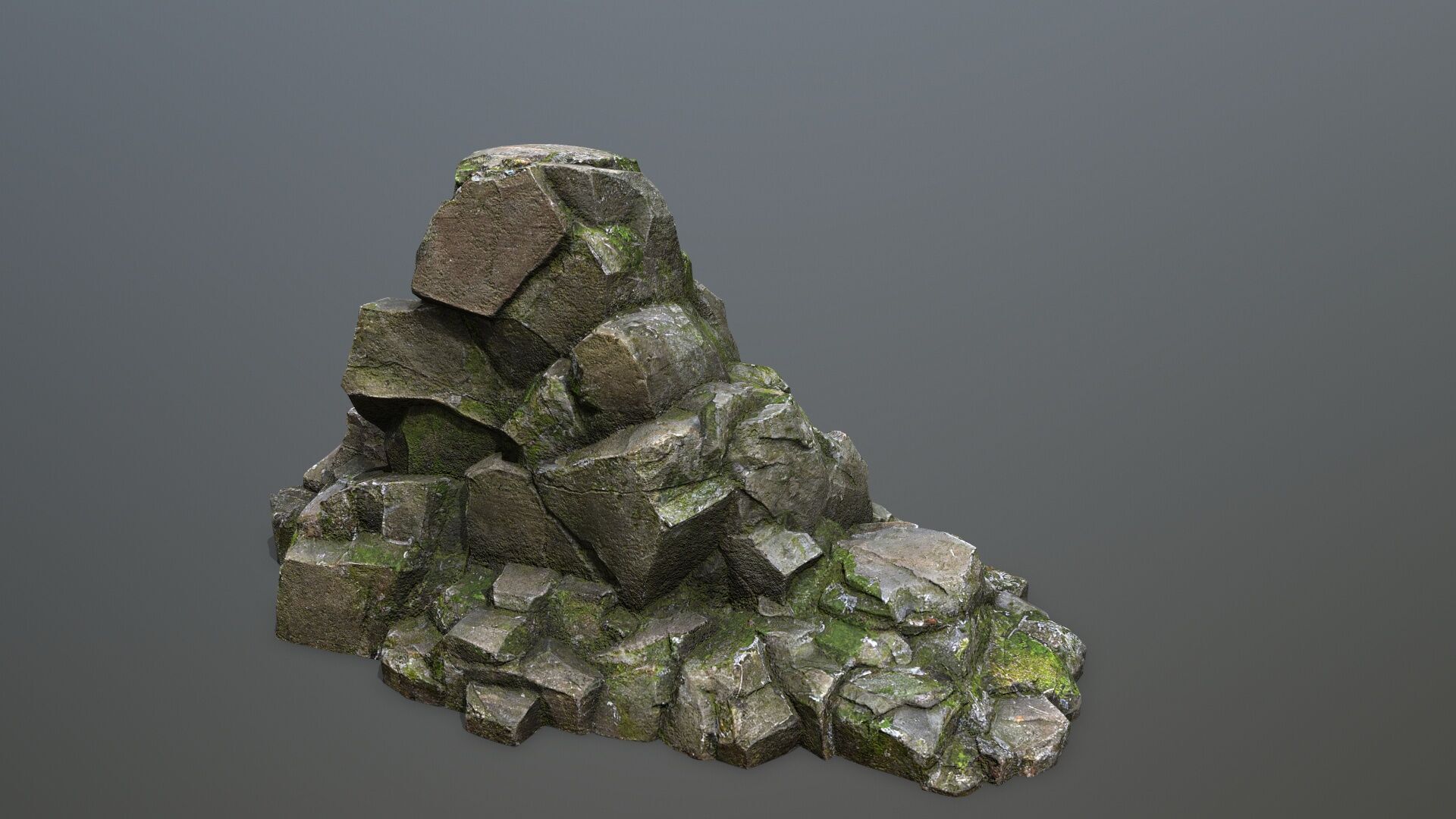cliff rocks Low-poly 3D model_18