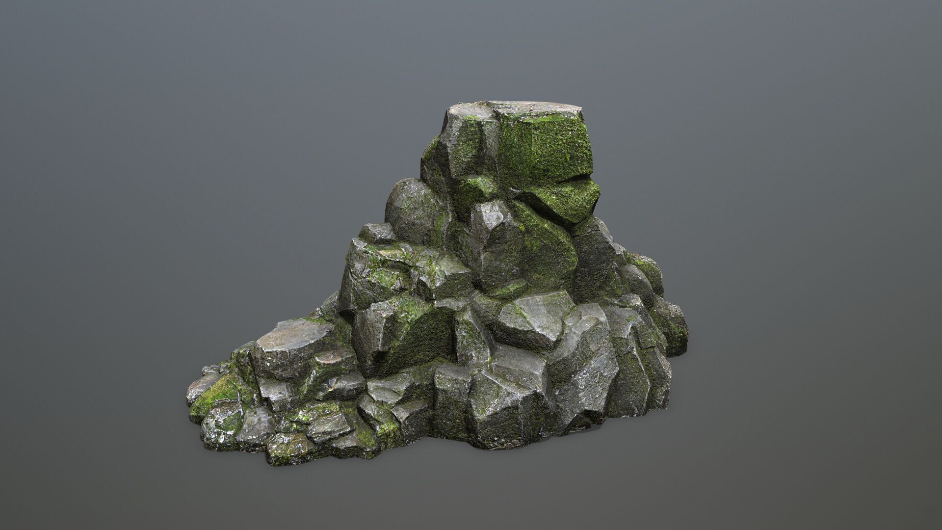 cliff rocks Low-poly 3D model_11