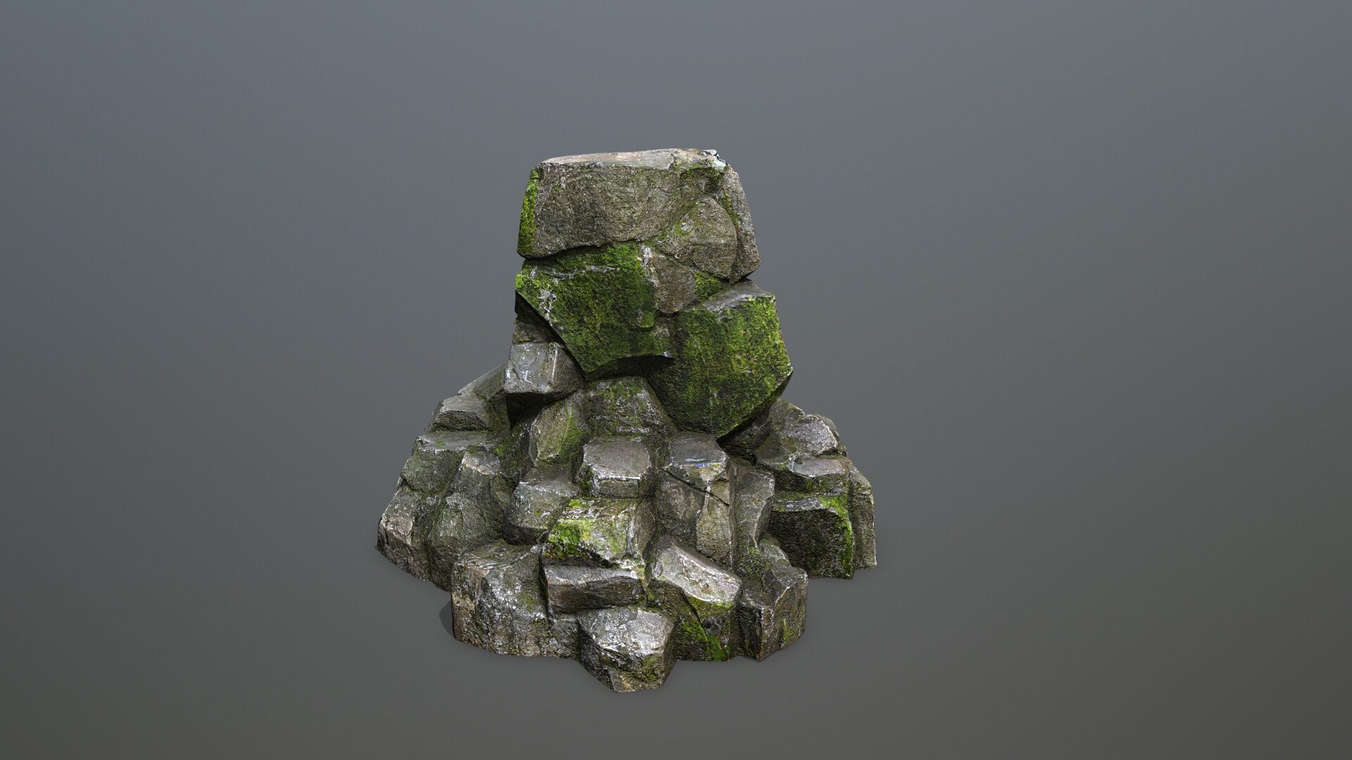 cliff rocks Low-poly 3D model_9