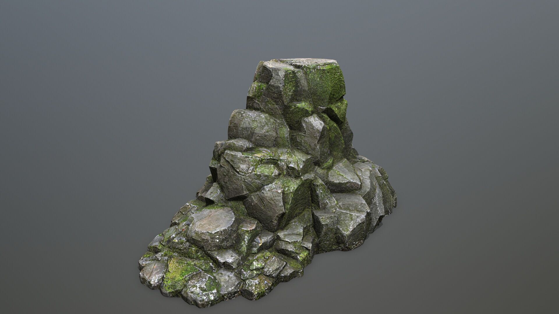 cliff rocks Low-poly 3D model_17