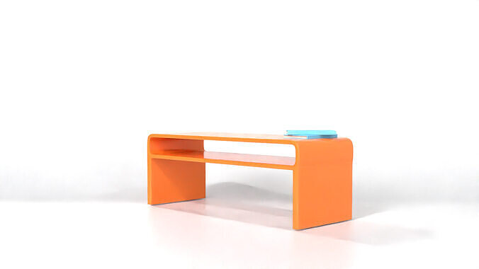 coffee table vintage Low-poly 3D model