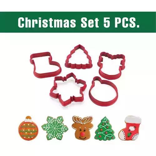 Christmas Cookie Cutter Set - 5 PCS Festive Holiday Baking 3D print model Christmas Cookie Cutter Set - 5 PCS Festive Holiday Baking 3D print model