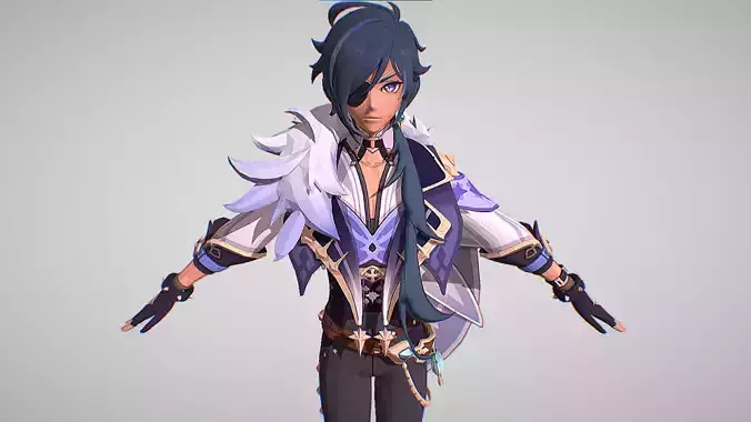 Kaeya - Genshin Impact Low-poly 3D model