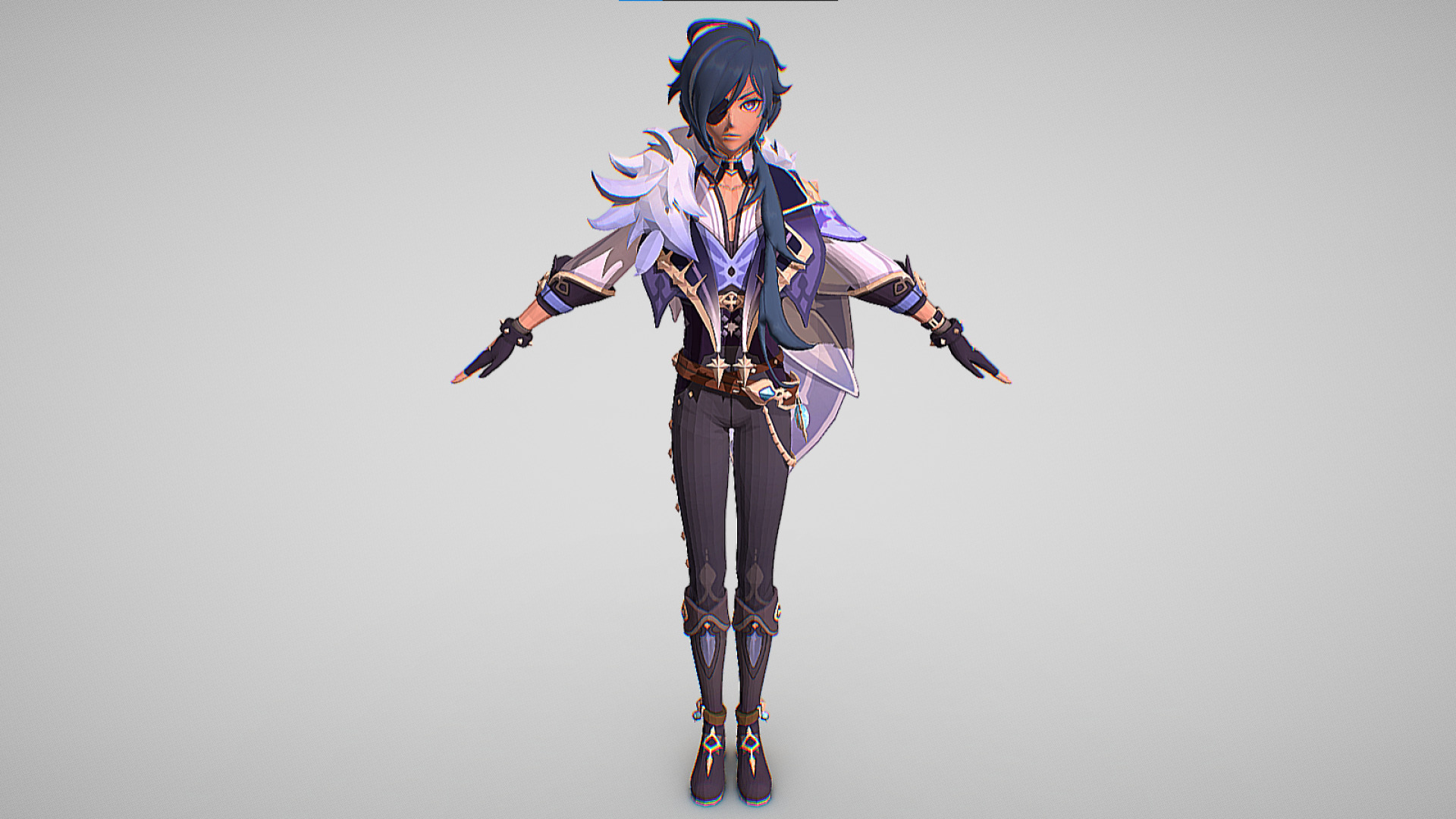Kaeya - Genshin Impact Low-poly 3D model_1