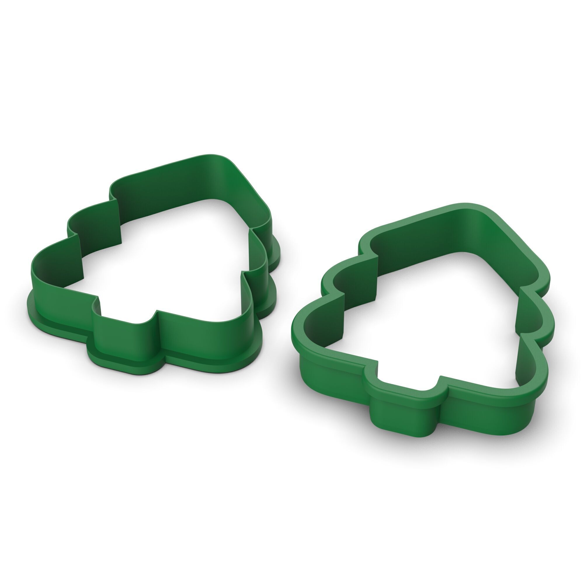 Christmas Tree Cookie Cutter - 3 Size - Christmas Tree Shape 3D print model_2