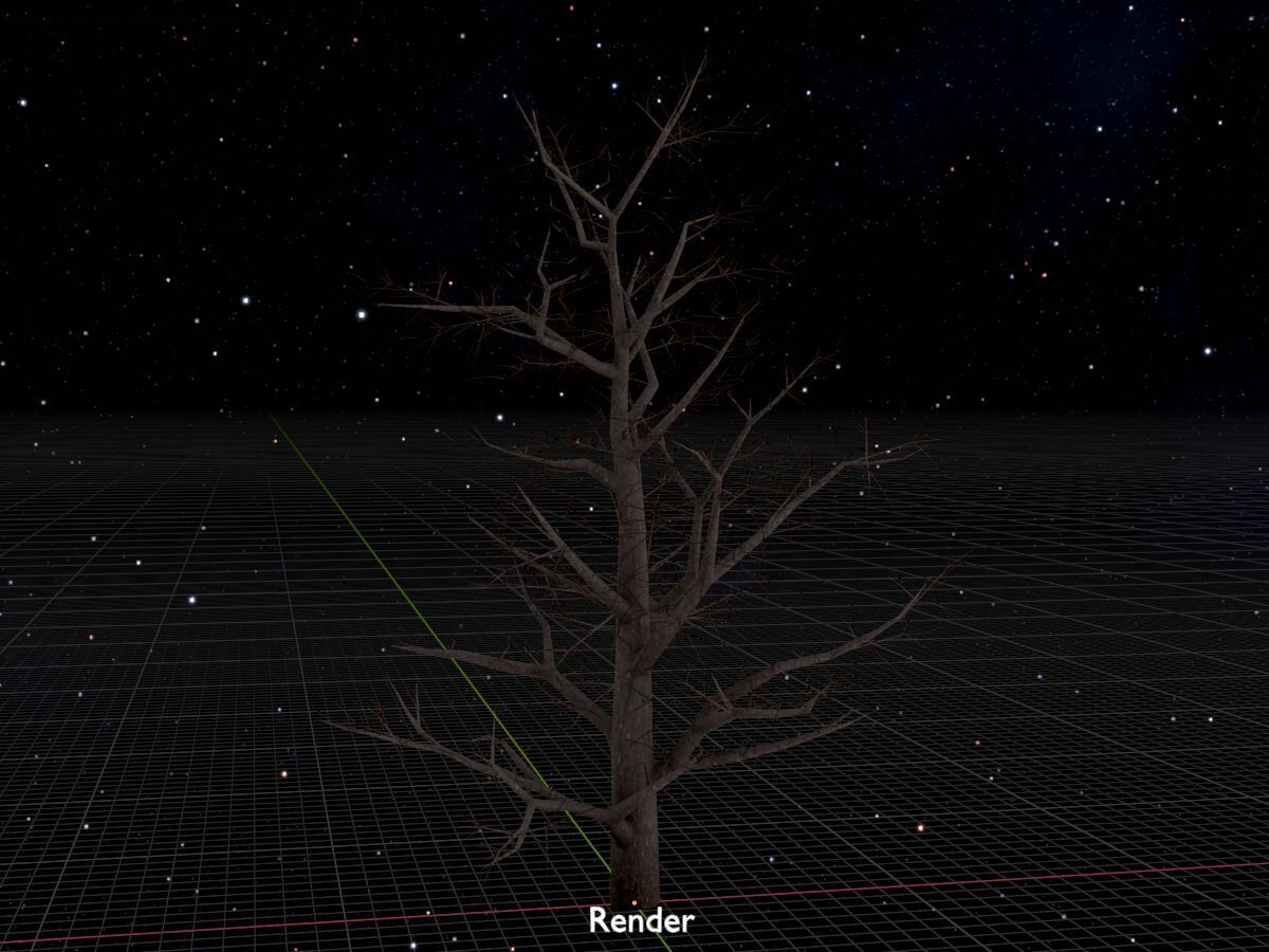 Empress tree winter 30000mm Low-poly 3D model_17