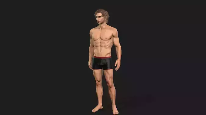 Muscular Man Model Game AND Animation Ready