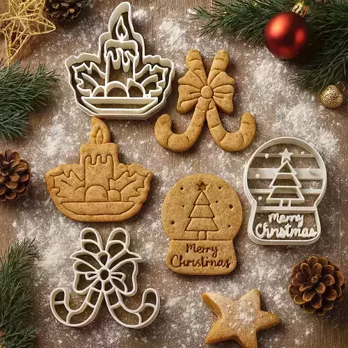 3 pcs Christmas Cookie Cutter - Mini Bundle Cute Cutters 3D print model 3 pcs Christmas Cookie Cutter - Mini Bundle Cute Cutters 3D print model