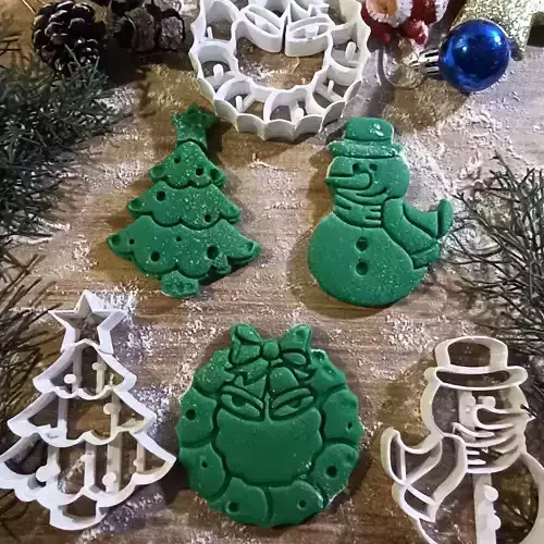 3 pcs - Christmas Cookie Cutter - Mini Bundle Cute Cutters 3D print model