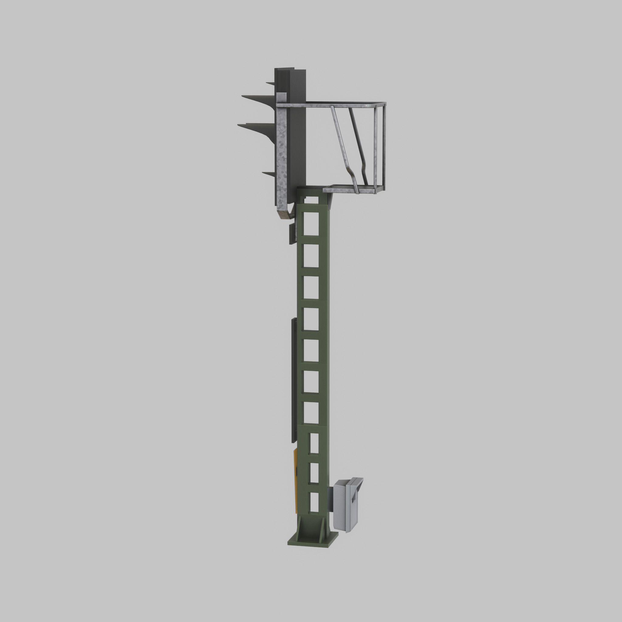 KS Railway Signal Post 4500mm Version-7 Low-poly 3D model_44
