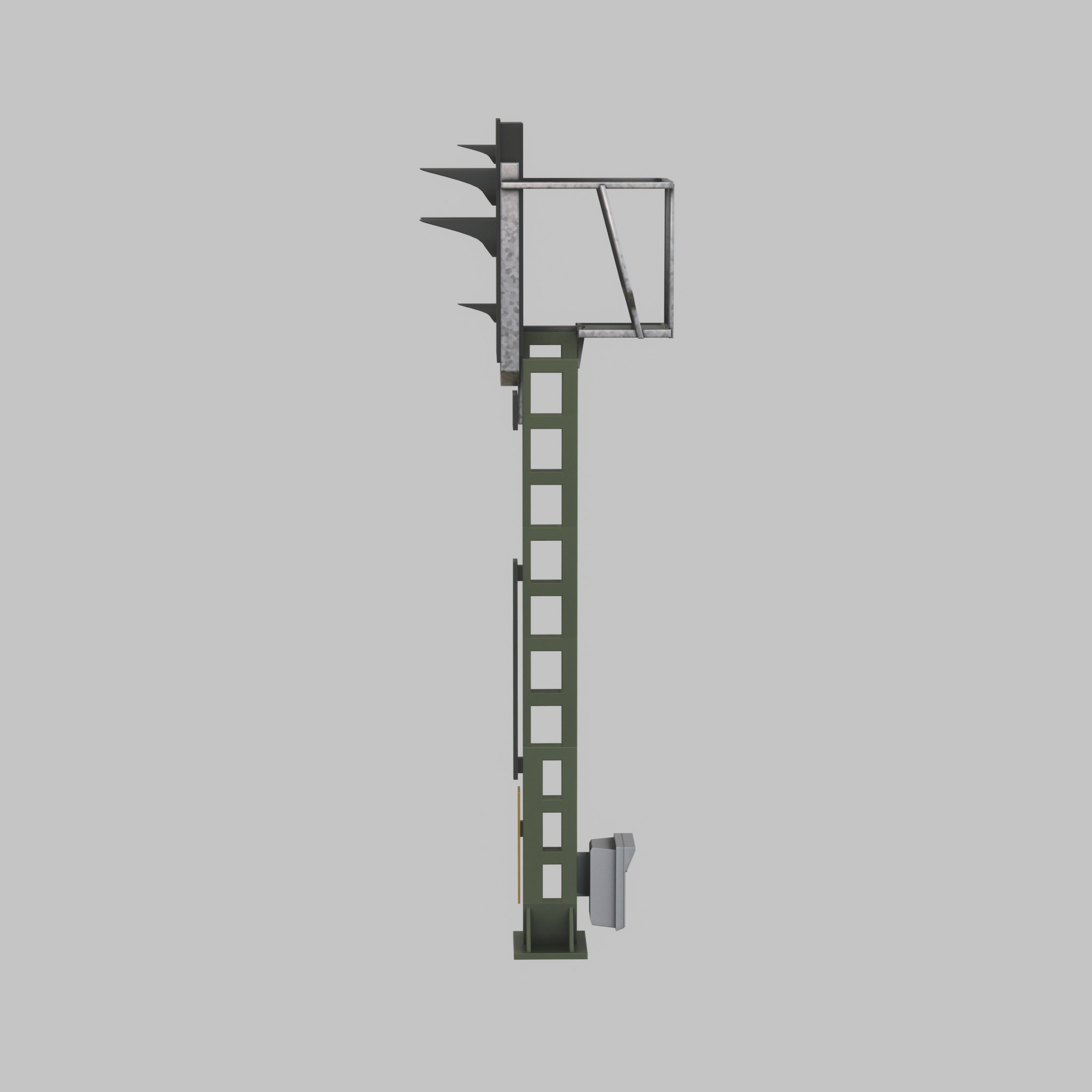 KS Railway Signal Post 4500mm Version-7 Low-poly 3D model_43