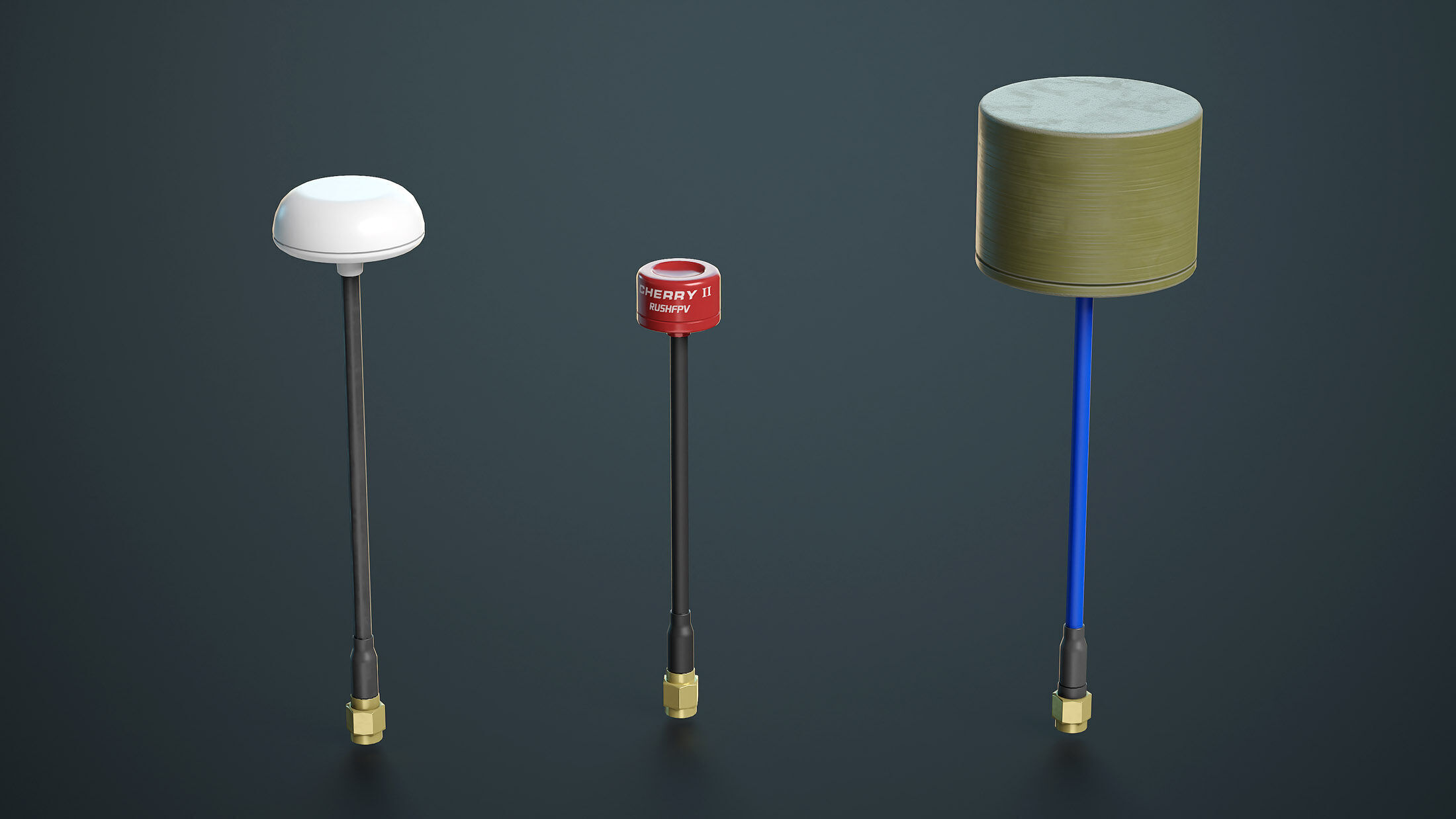 FPV Drone Parts Set Vol 2 Low-poly 3D model_16