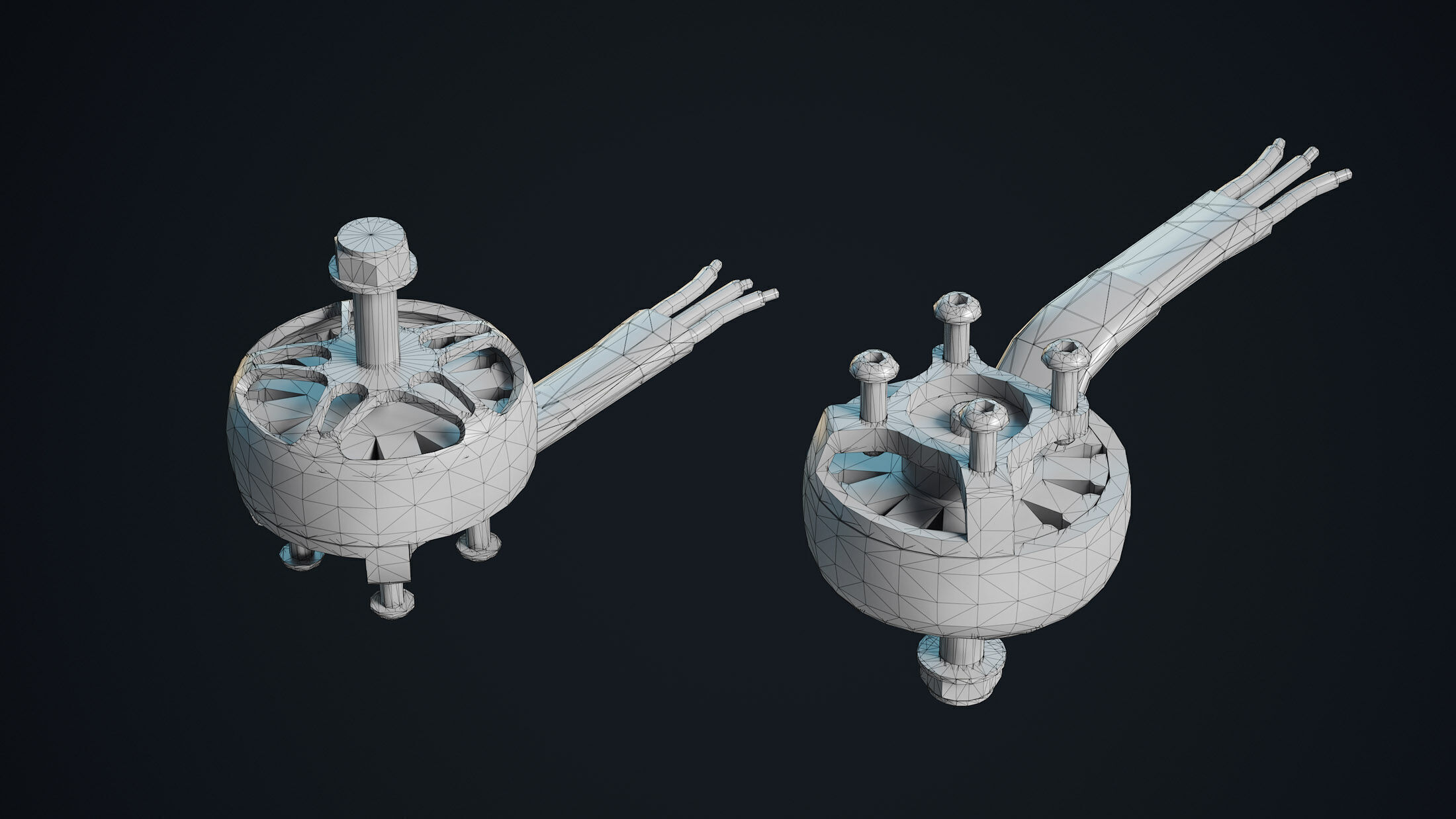 FPV Drone Parts Set Vol 2 Low-poly 3D model_9