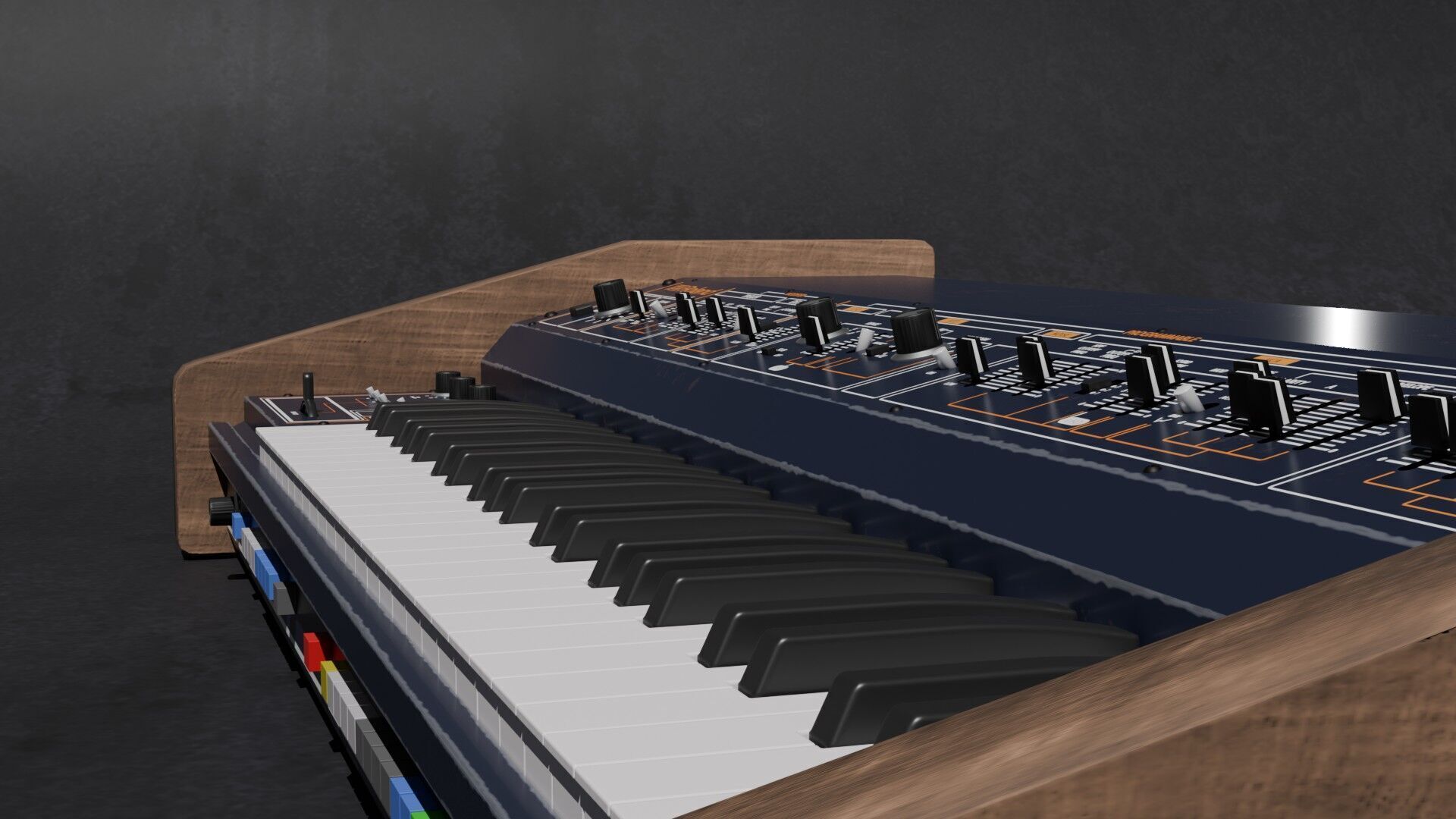 Synthesizer Roland Jupiter 4 3D model_6