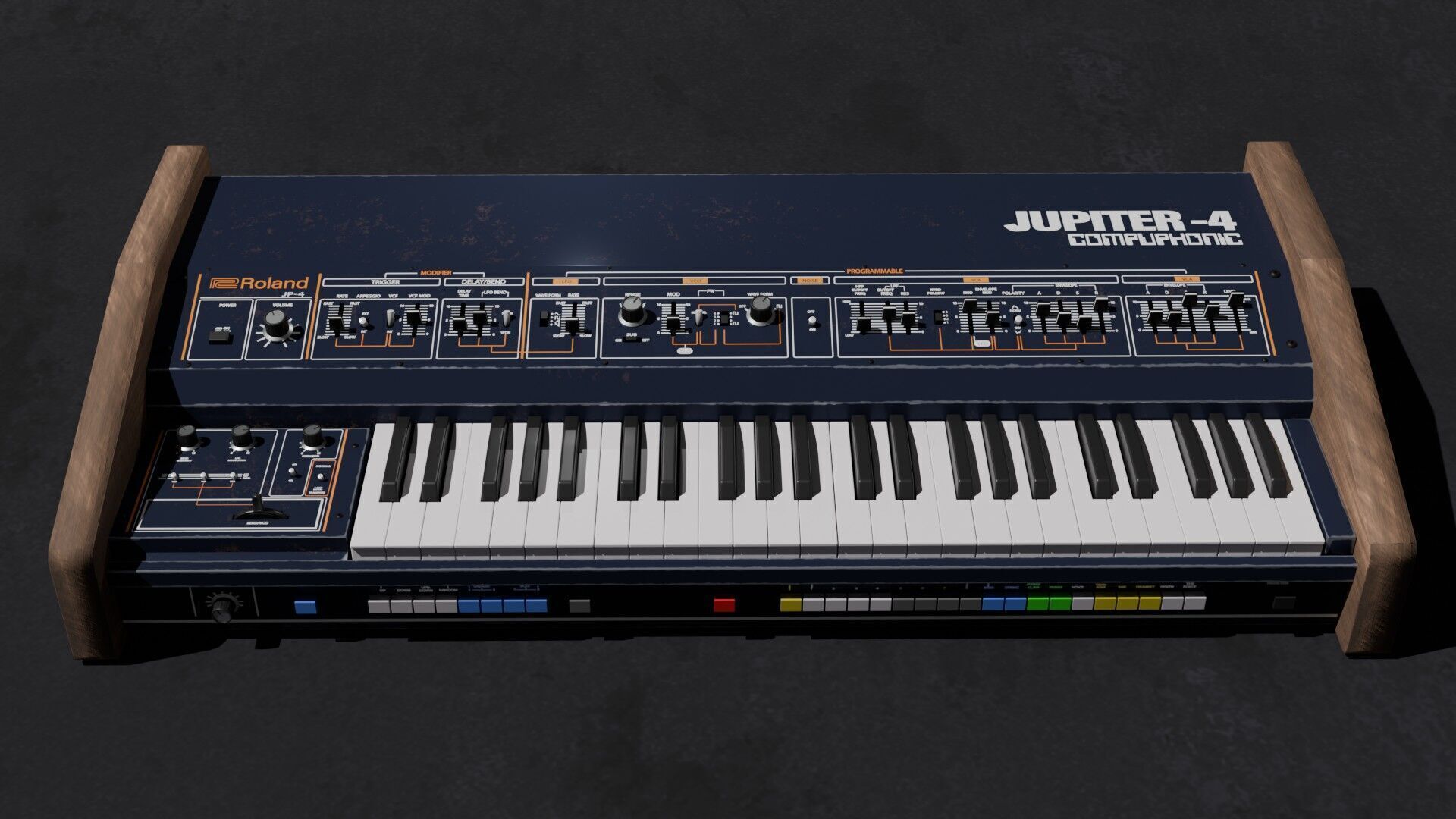 Synthesizer Roland Jupiter 4 3D model_1