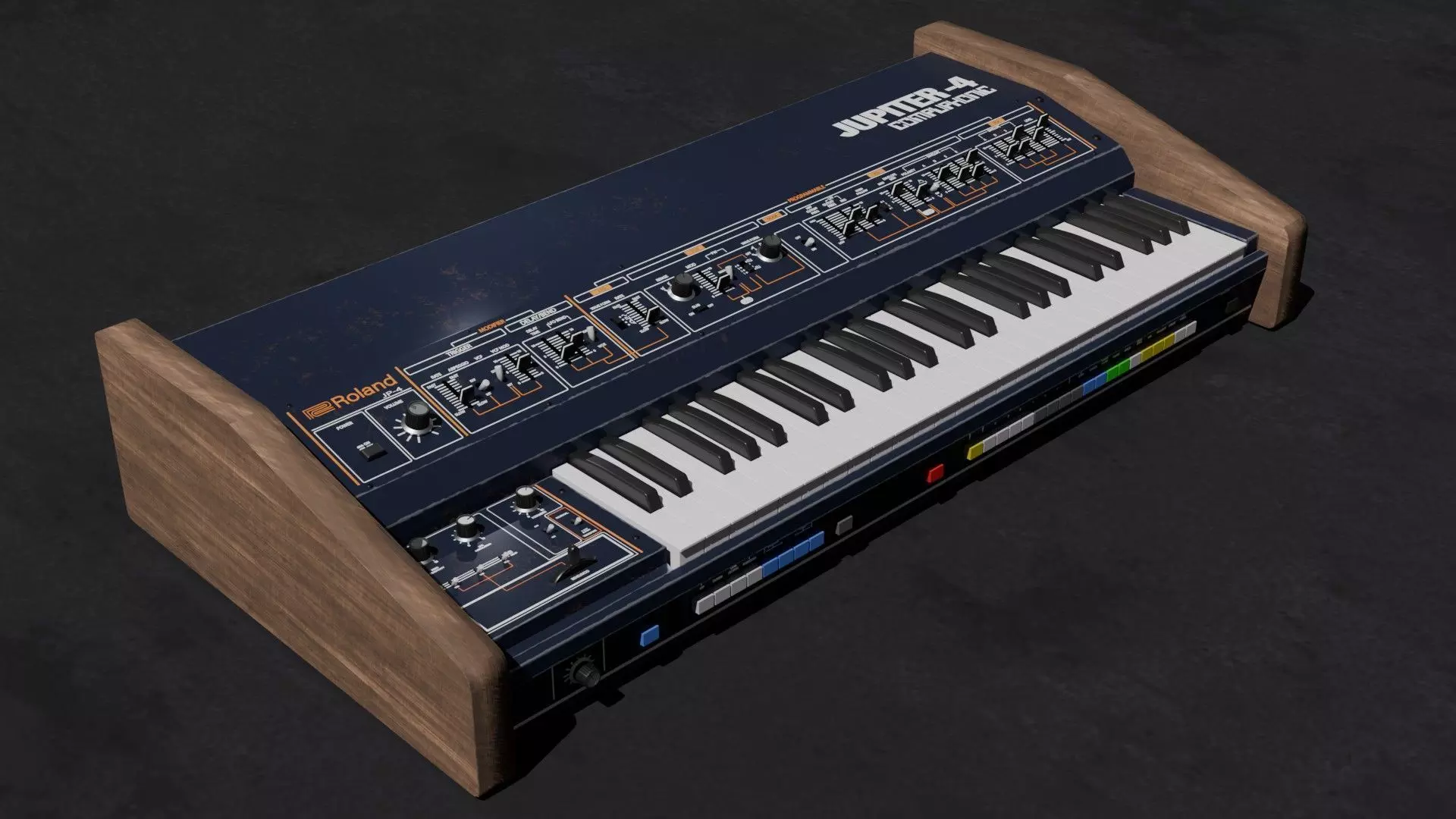 Synthesizer Roland Jupiter 4 3D model_0