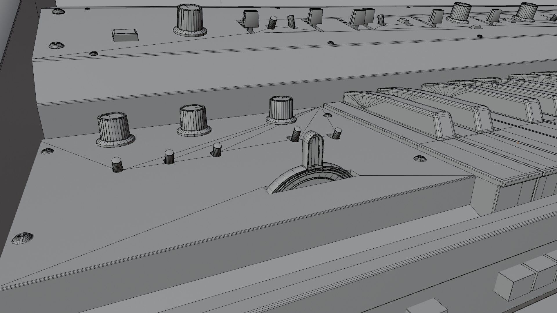 Synthesizer Roland Jupiter 4 3D model_7