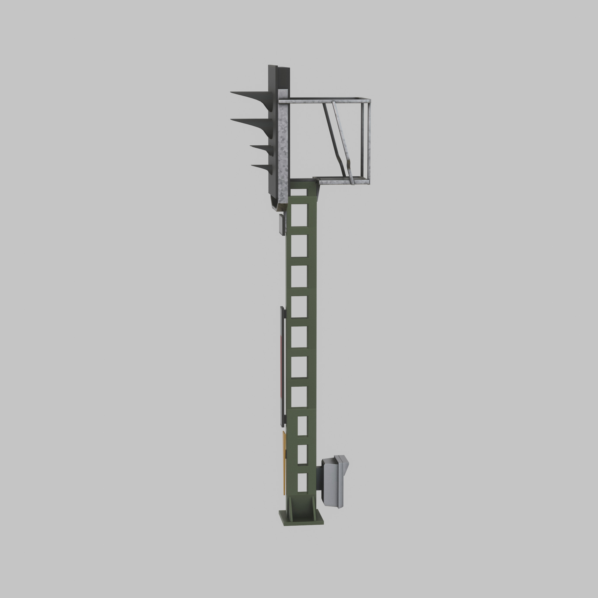KS Railway Signal Post 4500mm Version-8 Low-poly 3D model_49