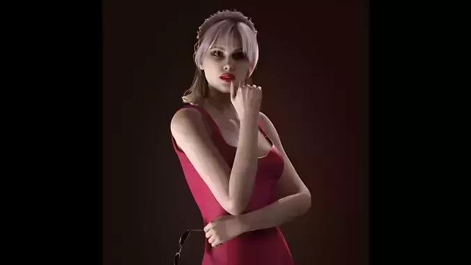 realistic 3d women printable model