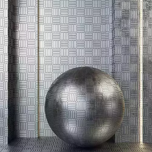 4K Metal Pattern Textures  - Premium PBR - Industrial Steel Grid