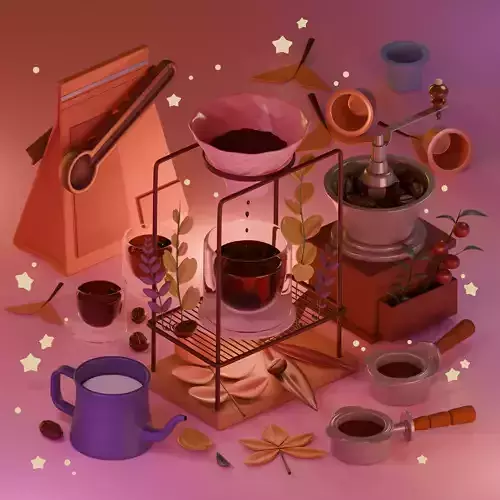 Coffee Set Texture